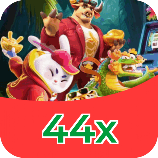 Interface do aplicativo 44x mostrando jogos disponíveis no iOS e Android